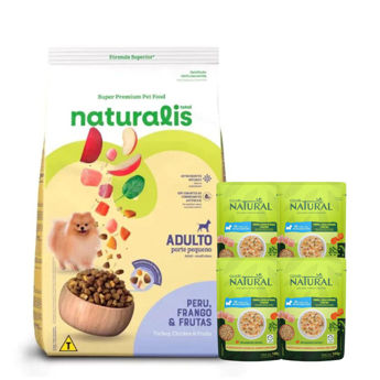 Imagen de Alimento NATURALIS Perro Adulto Raza Pequeña Sabor Pollo, Pavo y Frutas 10 kg + Regalo