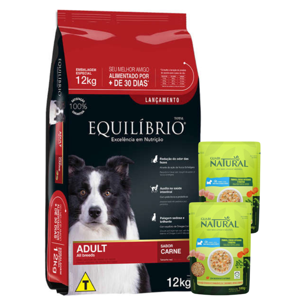 Imagen de Alimento EQUILIBRIO Perro Adulto Todas las Razas Sabor Carne 12 kg + Regalo
