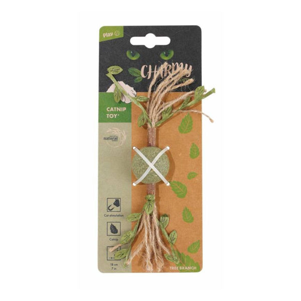 Imagen de Juguete Para Gato M-PETS Charmy Catnip Rama De Árbol Verde