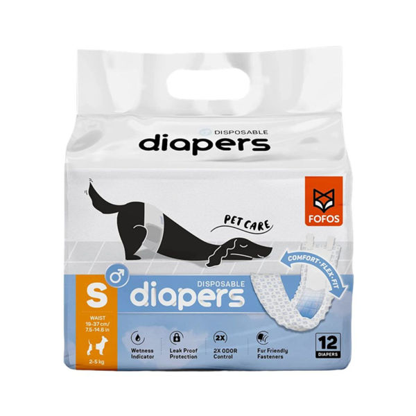 Imagen de Pañales Para Perro FOFOS Diapers Macho Talle S - 12 Unidades