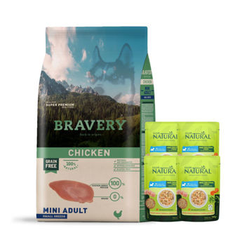Imagen de Alimento BRAVERY Perro Adulto Raza Pequeña Sabor Pollo 8 kg + Regalo