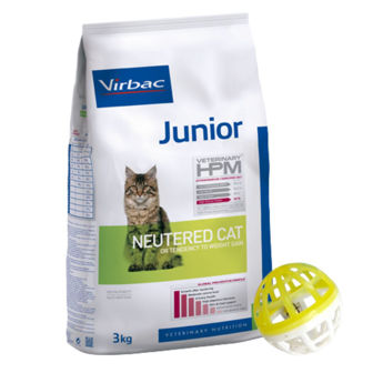 Imagen de Alimento VIRBAC HPM Gato Junior Cachorro Castrado 3 kg + Regalo