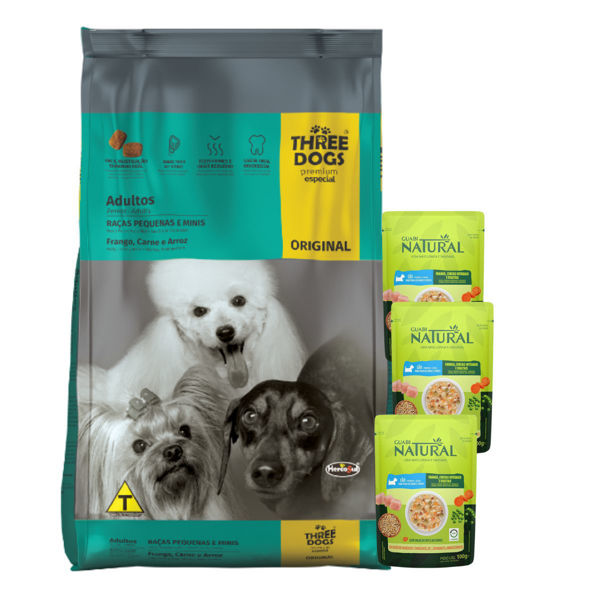 Imagen de Alimento THREE DOGS Perro Original Adulto Raza Pequeña 15 kg + Regalo