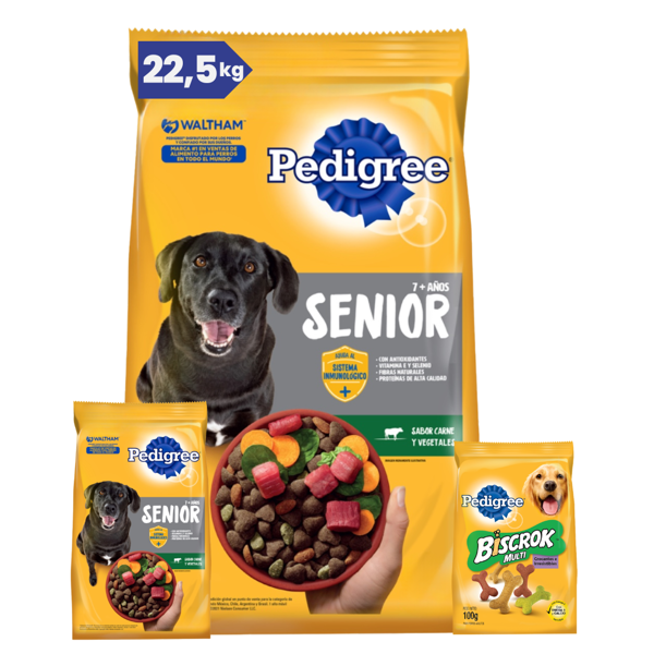Imagen de Alimento PEDIGREE Perro Senior Carne y Vegetales 21 kg + Regalo