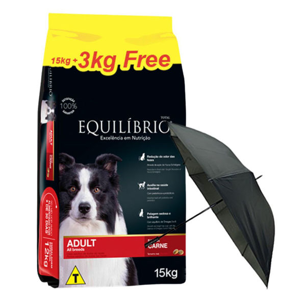 Imagen de Alimento EQUILIBRIO Perro Adulto Sabor Carne Todas las Razas 15 + 3 kg + Regalo