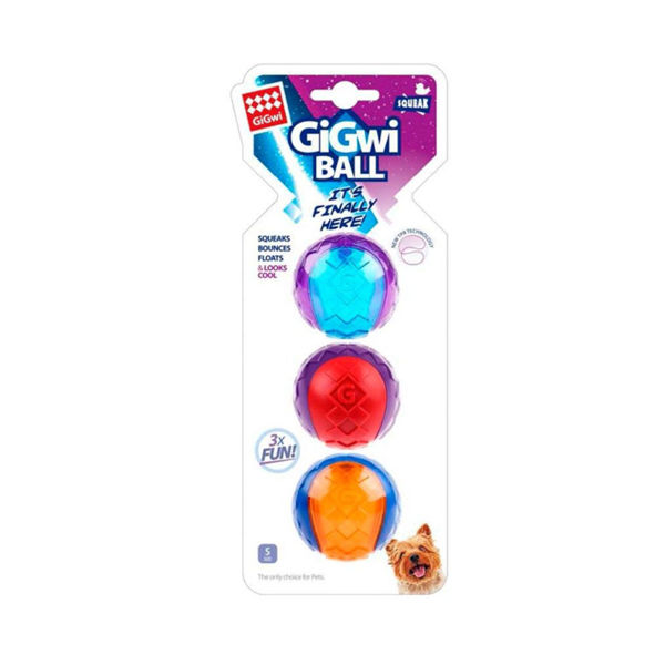 Imagen de Juguete Para Perro GIGWI 3 Pelotas 5cm