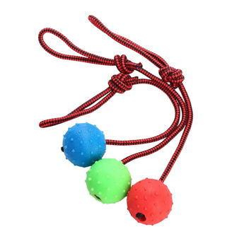 Imagen de Juguete Para Perro LILI MASCOTA Pelota Maciza Con Cuerda Grande