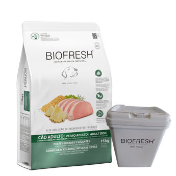 Imagen de Alimento BIOFRESH Perro Adulto Raza Grande Sabor Cerdo y Ananá 15kg + Regalo