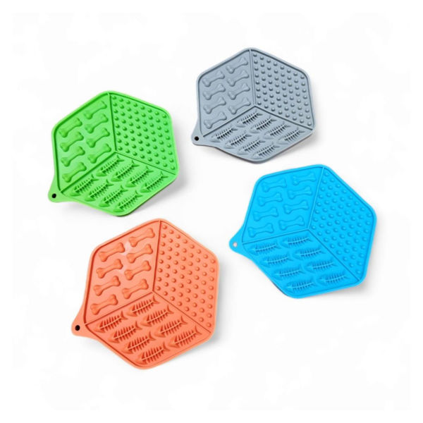 Imagen de Alfombra Para Lamer LILI MASCOTA Hexágono Adherente