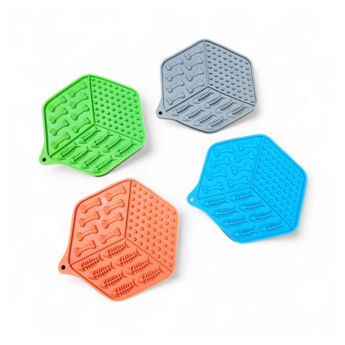 Imagen de Alfombra Para Lamer LILI MASCOTA Hexágono Adherente