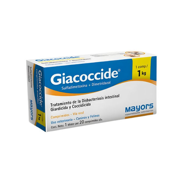 Imagen de GIACOCCIDE Amarillo 20 Comprimidos (1 Blister)