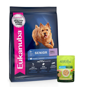 Imagen de Alimento EUKANUBA Perro Senior Raza Pequeña 3 kg + Regalo