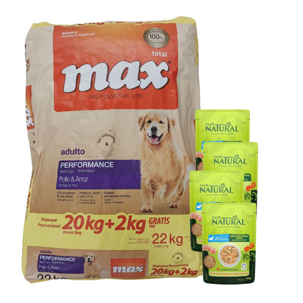 Imagen de Alimento MAX Perro Adulto Performance 20 kg + 2 kg + Regalo