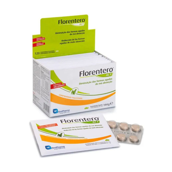 Imagen de Probiótico FLORENTERO ACT Para Perros y Gatos - 10 Comp.
