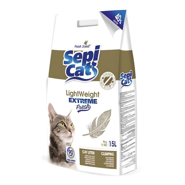 Imagen de Arena Aglomerante SEPI CAT LightWeight Extreme Fresh 15L / Con Avería