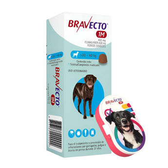 Imagen de Antipulgas y Garrapatas BRAVECTO 20 a 40 kg 1 Mes + Regalo - 1 Comprimido