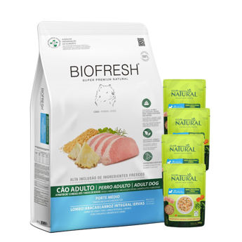 Imagen de Alimento BIOFRESH Perro Adulto Raza Mediana Sabor Cerdo y Ananá 10kg + Regalo