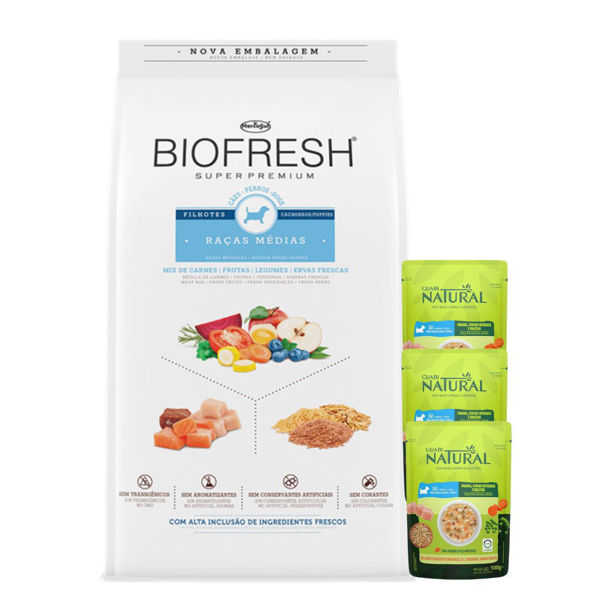 Imagen de Alimento BIOFRESH Perro Cachorro Raza Mediana 10 kg + Regalo
