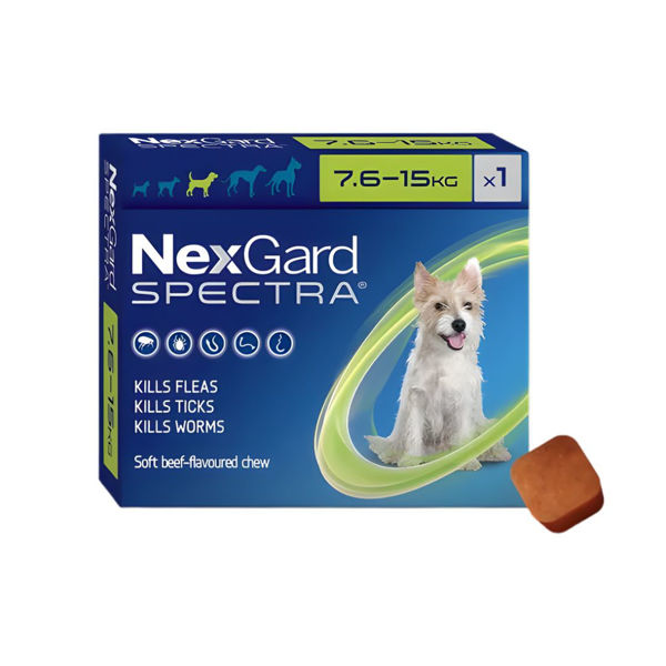 Imagen de Antiparasitario Interno y Externo NEXGARD SPECTRA 7 a 15 kg - 1 Comprimido