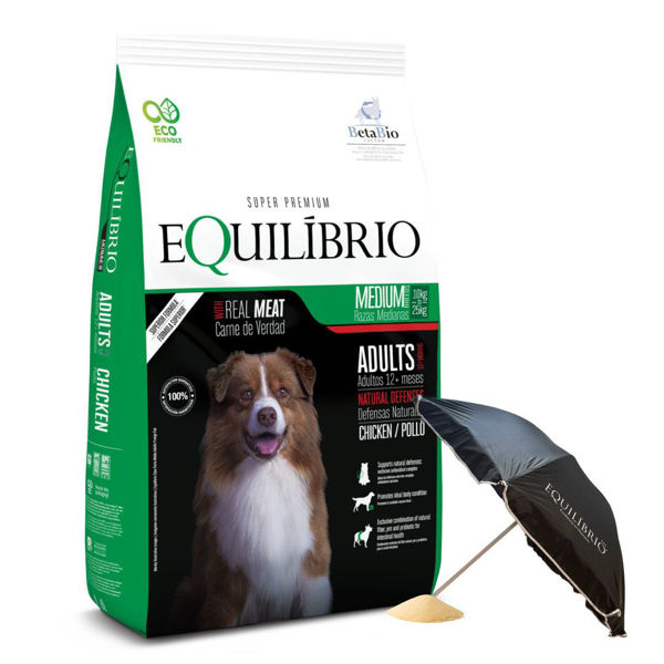 Imagen de Alimento EQUILIBRIO Perro Adulto Raza Mediana 15 kg + 3 kg + Regalo