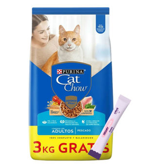 Imagen de Alimento CAT CHOW Gato Adulto Pescado 15 + 3 kg + Regalo