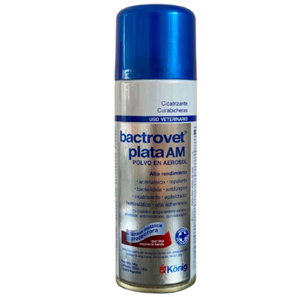 Imagen de Spray Cicatrizante y Curabichera BACTROVET PLATA 146 gr/ 228 mL