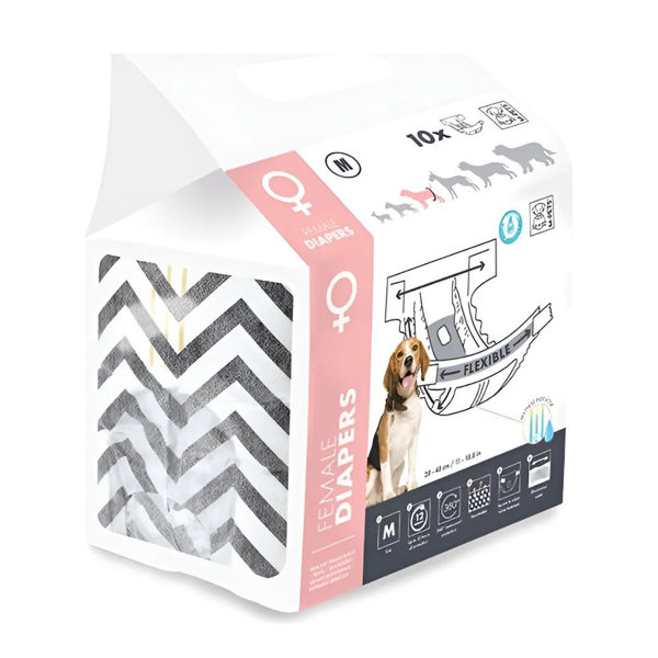 Imagen de Pañales Para Perro M-PETS Diapers Hembra Talle M - 10 Unidades