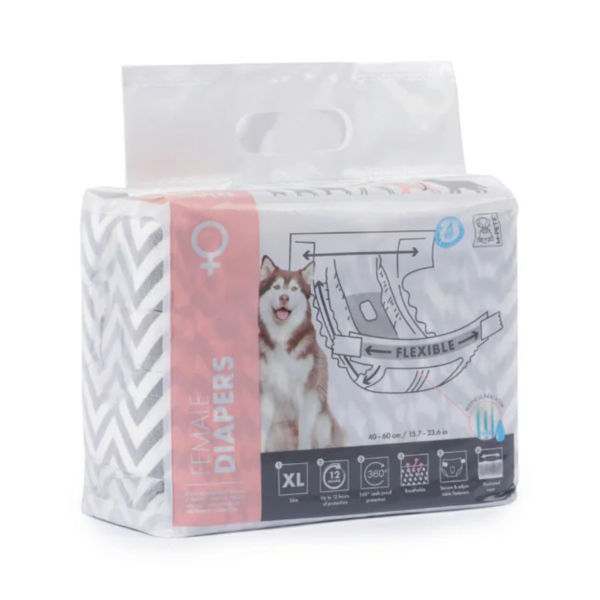 Imagen de Pañales Para Perro M-PETS Diapers Hembra Talle XL - 10 Unidades