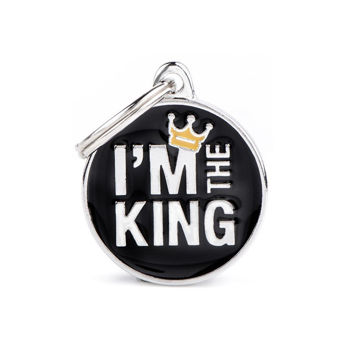 Imagen de Chapita Identificatoria MY FAMILY Im The King Talle M