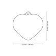 Imagen de Chapita Identificatoria MY FAMILY Shine Corazón Grande Con Glitter Gris
