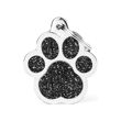 Imagen de Chapita Identificatoria MY FAMILY Pata Glitter Negra