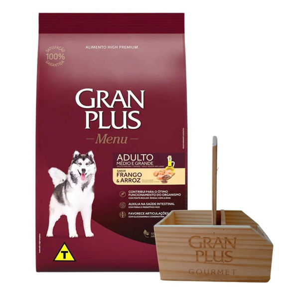 Imagen de Alimento GRANPLUS Perro Adulto Sabor Pollo y Arroz Raza Mediana y Grande 20 kg + Regalo