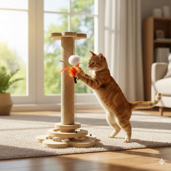 Imagen de Rascador Para Gato De Madera