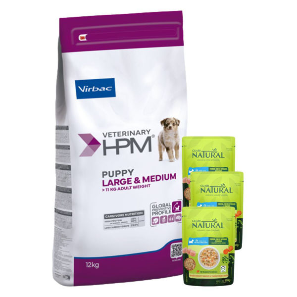 Imagen de Alimento VIRBAC HPM Perro Cachorro Raza Mediana y Grande 12 kg + Regalo