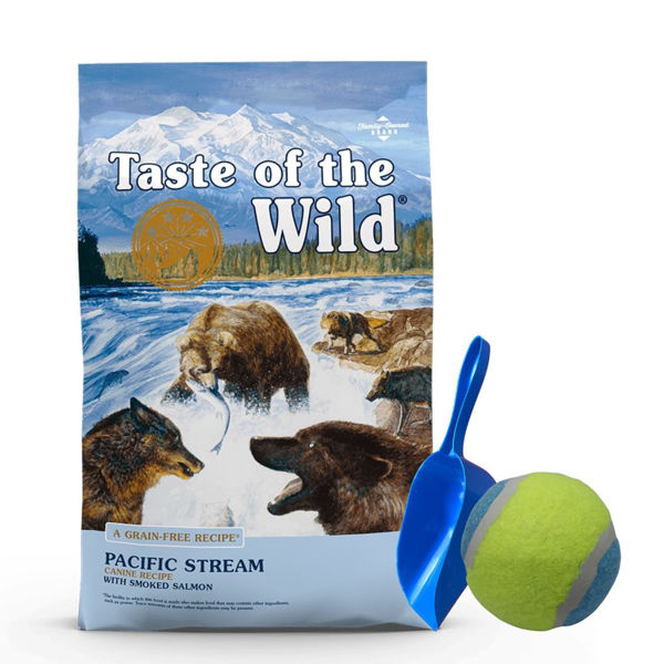 Imagen de Alimento TASTE OF THE WILD Pacific Stream (Grain Free) Perro Adulto Todas las Razas Sabor Salmón 18 kg + Regalo