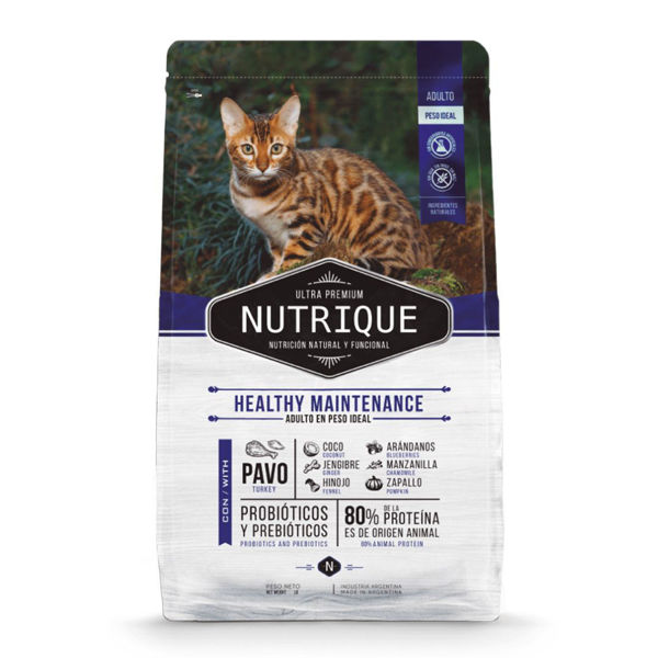 Imagen de Alimento NUTRIQUE Gato Adulto Healthy Maintenance Pavo 2 Kg