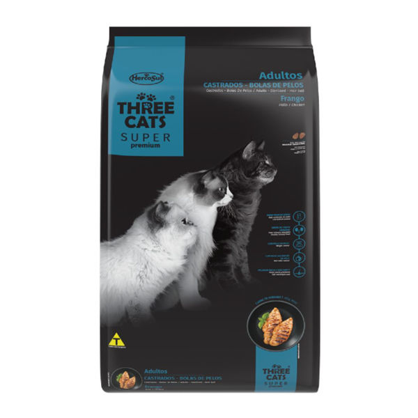 Imagen de Alimento THREE CATS Super Premium Gato Castrado Pollo 3 Kg