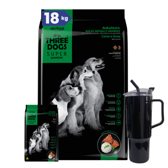 Imagen de Alimento THREE DOGS Perro Super Premium Adulto Raza Mediana y Grande 15 + 2 kg + Regalo