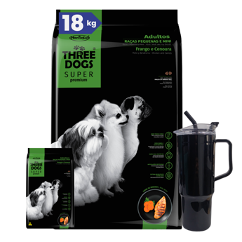 Imagen de Alimento THREE DOGS Perro Super Premium Adulto Raza Pequeña 15 + 2 Kg + Regalo