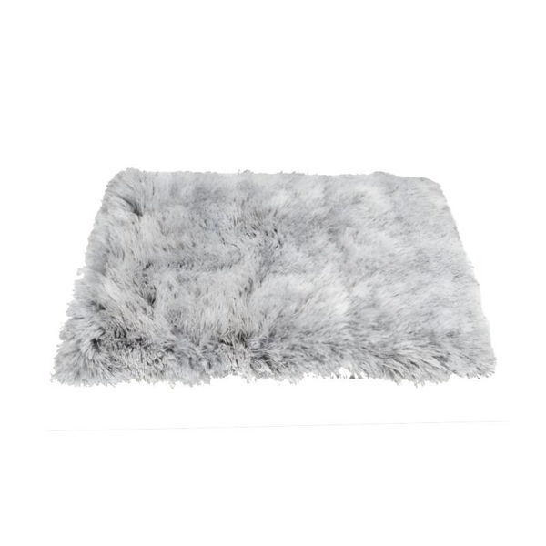 Imagen de Colchoneta Peluda Para Perro Gris Talle L