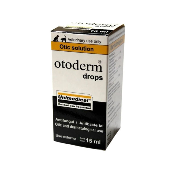 Imagen de Solución Ótica y Dermatologica OTODERM Perros Y Gatos 15 ml