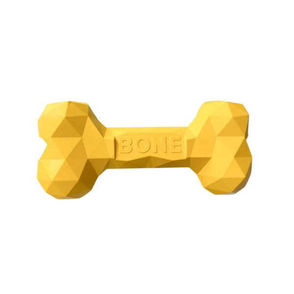 Imagen de Juguete Para Perro PEPITO Hueso Diamantes Amarillo Pequeño