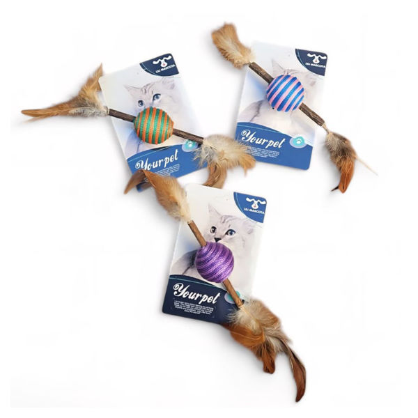 Imagen de Juguete Para Gato LILI MASCOTA Varita Pelota En Palo