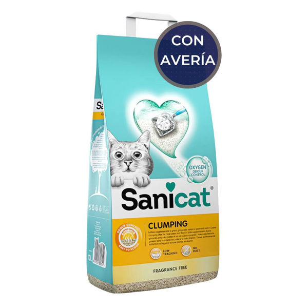 Imagen de Arena Sanitaria Aglomerante SANICAT Sin Perfume 5 kg / con avería