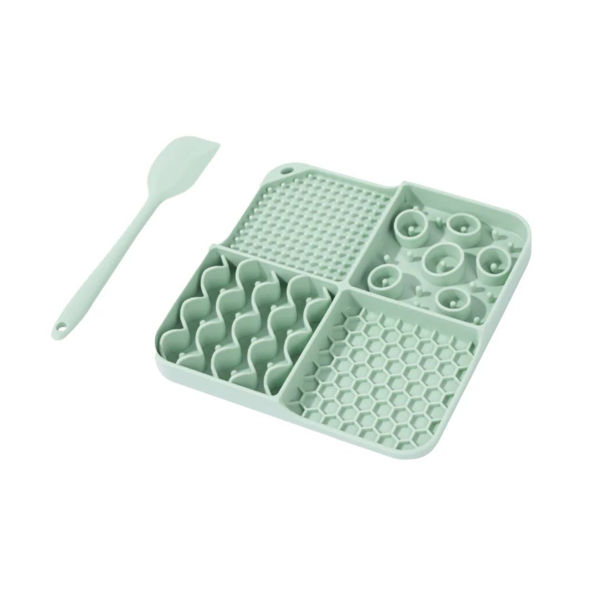 Imagen de Comedero Alfombra M-PETS Para Lamer Con Ventosas Talle M - Verde