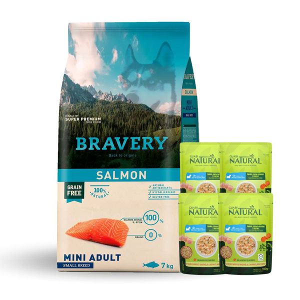 Imagen de Alimento BRAVERY Perro Adulto Raza Pequeña Salmón 7 Kg + Regalo