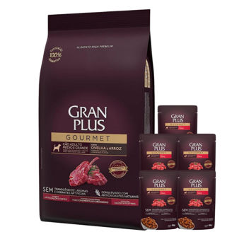 Imagen de Alimento GRAN PLUS Gourmet Perro Adulto Raza Mediana y Grande Cordero y Arroz 15 Kg + Regalo