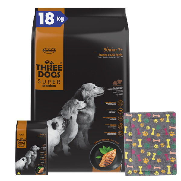Imagen de Alimento THREE DOGS Perro Super Premium Senior 15 + 2 kg + Regalo
