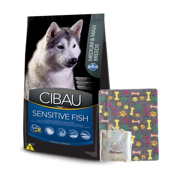 Imagen de Alimento CIBAU Sensitive Perro Raza Mediana y Grande Pescado 12 Kg + Regalo