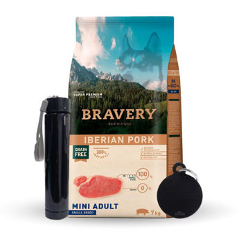Imagen de Alimento BRAVERY Perro Adulto Raza Pequeña Iberian Pork 7 Kg + Regalo